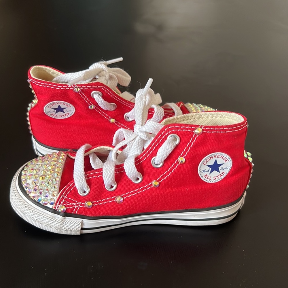 Converse: Blinged out Converse All Stars. High top. Kids size 9.
